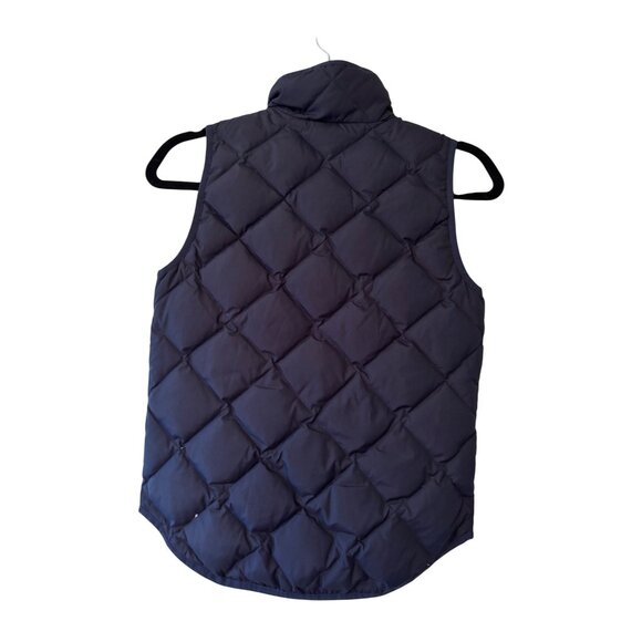 J. Crew Excursion Down Quilted Navy Vest Preppy Academia - Picture 4 of 10